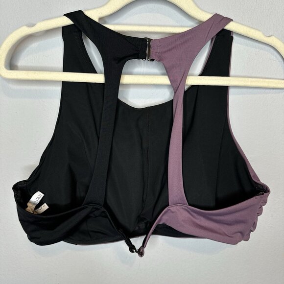 Athleta Swim Top 38B/C Black Purple Bathing Suit Swimwear - Picture 2 of 3